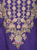Purple Floral Thread Embroidered Cotton Salwar Suit with Dupatta