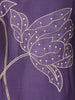 Purple Floral Thread Embroidered Design Cotton Straight Cut Salwar Suit
