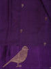 Purple Floral Woven Banarasi Silk Saree