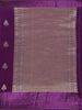 Purple Floral Woven Banarasi Silk Saree With Zari Border