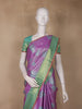 Purple Floral Woven Design Art Silk Saree