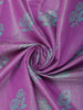 Purple Floral Woven Design Art Silk Saree