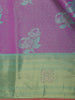 Purple Floral Woven Design Art Silk Saree