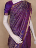 Purple Floral Woven Design Kanchipuram Silk Saree
