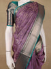 Purple Floral Woven Pure Kanchipuram Silk Saree