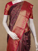 Purple Floral And Paisley Woven Pure Kanchipuram Silk Saree