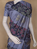 Purple Ikat Designed Woven Semi Tussar Silk Saree