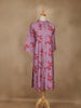 Purple Leaf Design Printed Cotton Kurti
