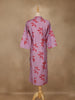 Purple Leaf Design Printed Cotton Kurti
