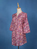 Purple Floral Printed Cotton Kurti Top