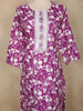 Purple Leaf Printed Design Cotton Straight Cut Salwar Suit