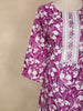 Purple Leaf Printed Design Cotton Straight Cut Salwar Suit