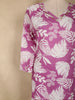 Purple Leaf Printed Design Cotton Straight Cut Salwar Suit with Dupatta