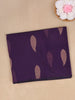 Purple Leaf Woven Design Cotton Saree with Self Border