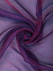 Purple Magenta Striped Zari Woven Design Pure Organza Saree with Scalloped Border
