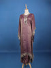 Purple Mirror Work Semi Silk Kaftan Suit - Diadem