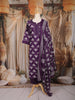 Purple Motif Printed Cotton Salwar Suit with Dupatta