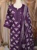 Purple Motif Printed Cotton Salwar Suit with Dupatta