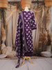 Purple Motif Printed Cotton Salwar Suit with Dupatta