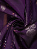 Purple Paisley Butta Woven Kanchipuram Silk Saree