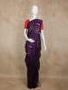 Purple Paisley Butta Woven Kanchipuram Silk Saree
