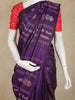 Purple Paisley Butta Woven Kanchipuram Silk Saree