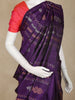 Purple Paisley Butta Woven Kanchipuram Silk Saree