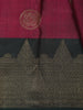 Purple Peacock Butta Woven Kanchipuram Silk Saree With Green Zari Border