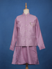 Purple Sequin Embroidered Brocade Kurta Pyjama - Diadem