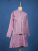 Purple Sequin Embroidered Brocade Kurta Pyjama - Diadem
