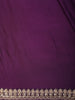 Purple Sequins Design  Satin Saree with Embellished Lace Border