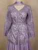 Purple Sequins Embroidered Satin And Net Lehenga