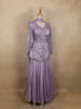 Purple Sequins Embroidered Satin And Net Lehenga