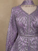 Purple Sequins Embroidered Satin And Net Lehenga