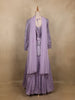 Purple Sequins Embroidered Satin And Net Lehenga