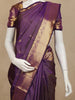 Purple Small Butta Woven Pure Kanchipuram Silk Saree with Rich Zari Border