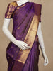 Purple Small Butta Woven Pure Kanchipuram Silk Saree with Rich Zari Border