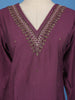 Purple Solid Design Cotton Salwar Suit