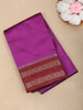 Purple Solid Design Soft Silk Fancy Wear Saree