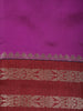 Purple Solid Design Soft Silk Fancy Wear Saree