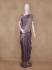 Purple Striped Design Semi Tussar Saree