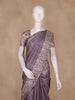 Purple Striped Design Semi Tussar Saree