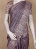 Purple Striped Design Semi Tussar Saree