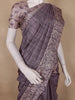 Purple Striped Design Semi Tussar Saree