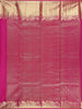 Purple Striped Zari Woven Kanchipuram Silk Saree With Contrast Pink Pallu And Border