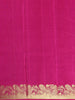 Purple Striped Zari Woven Kanchipuram Silk Saree With Contrast Pink Pallu And Border