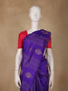 Purple Stripes Butta Motif Kanchipuram Silk Saree