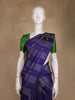 Navy Blue Stripes Woven Design Kanchipuram Silk Saree