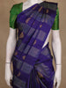 Navy Blue Stripes Woven Design Kanchipuram Silk Saree