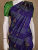 Navy Blue Stripes Woven Design Kanchipuram Silk Saree